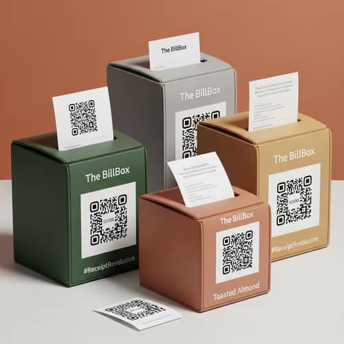 The BillBox: Innovative Chic Dinnerware with QR Code Receipts