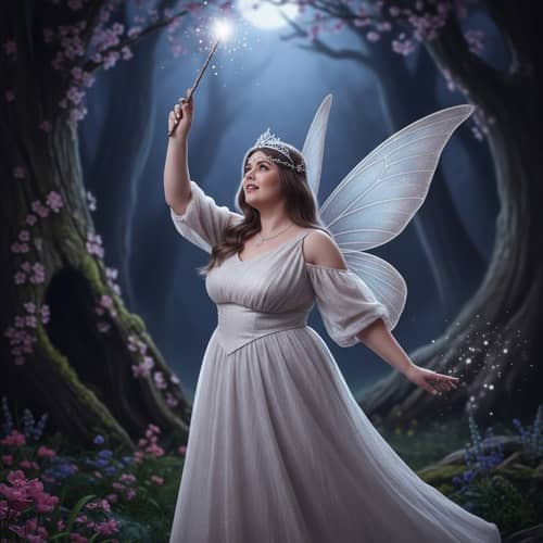 Chubby Fairy with Long Hair | Enchanting Plus-size Character