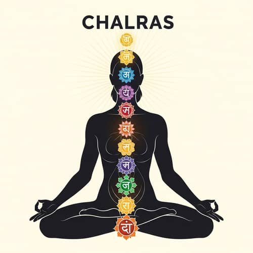 Chakras Illustration: Energy Points in Human Body