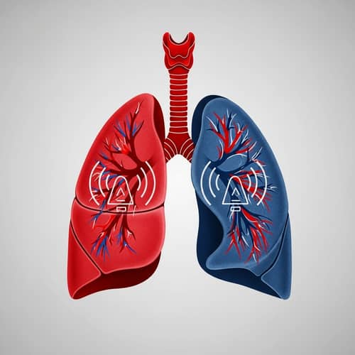Distress Signal: Illustrated Human Lungs - Unspoken Alarm