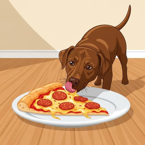 Dog Eating Pizza: A Slice of Happiness