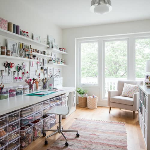 Stylish Modern Craft Room Interior Design