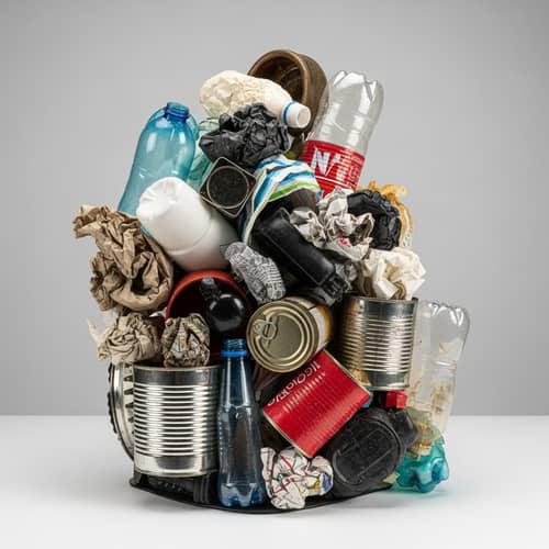 Transformed Waste Sculpture: Artistic Beauty from Discarded Materials