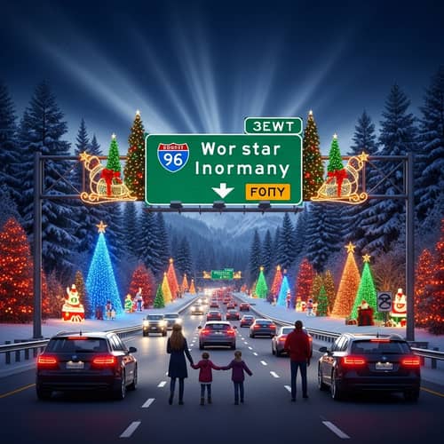 Christmas Highway: Enchanting Winter Wonderland