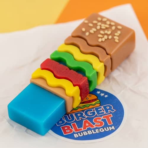 Blue Burger-Flavored Bubblegum Stick