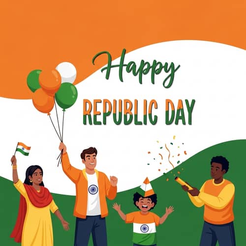 Celebrate Republic Day with Diverse Festivities | National Flag Background