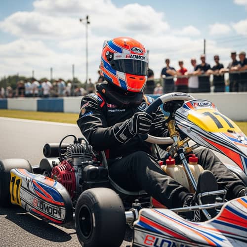 Professional Karting Racer in Action | Premier Karting Event