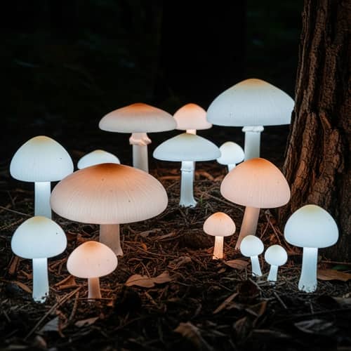 Mesmerizing Mushrooms: Bioluminescent Nature Display