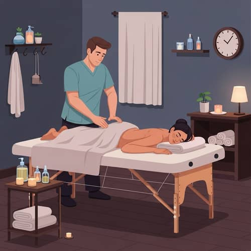 Therapeutic Massage in Serene Spa Setting