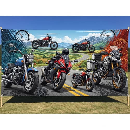 Vintage and Modern Motorcycles Banner | Adventure and Passion for Motorcycling