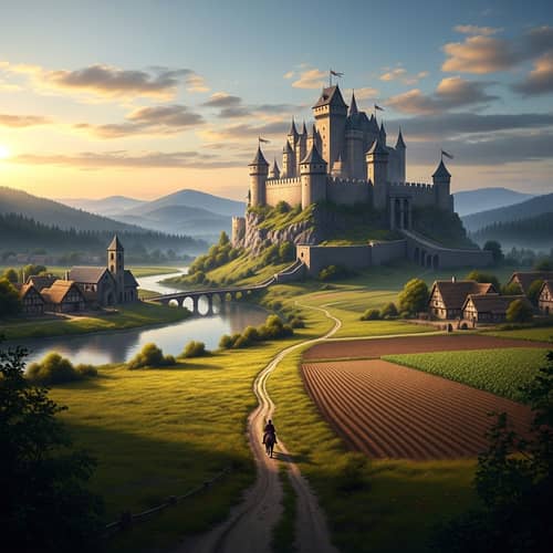 Medieval Historical Landscape View