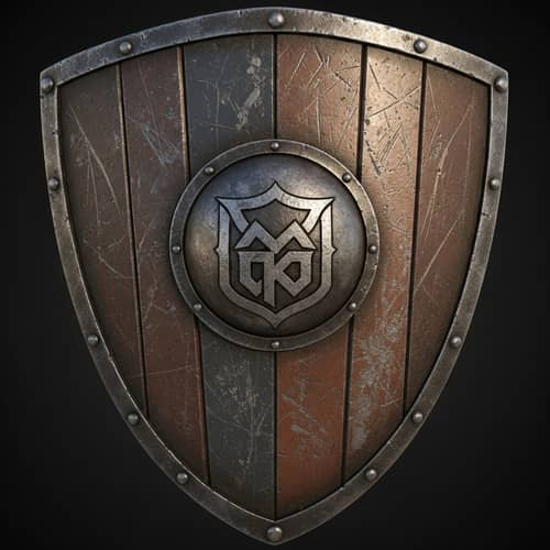 Ancient Shield Logo Design - Symbol of Strength and Protection