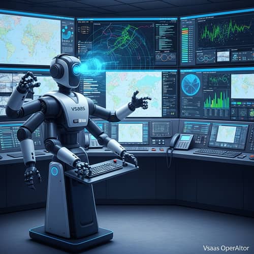 Robotic AI CCTV Operator in Control Room | Vsaas OperAItor