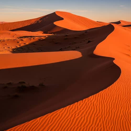 Vibrant Red Sand Dunes Landscape - Desolate Beauty