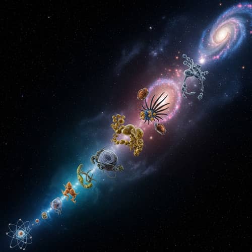 Evolution of Life: From Atom to Heavens