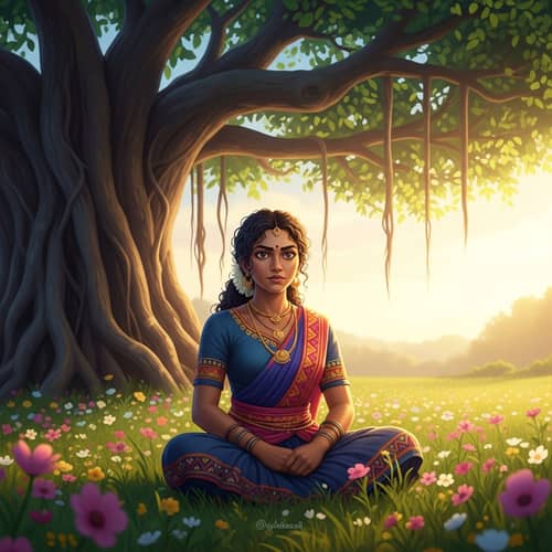 Young South Asian Woman in Colorful Traditional Attire