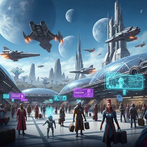 Explore the Distant Spaceport Adventure