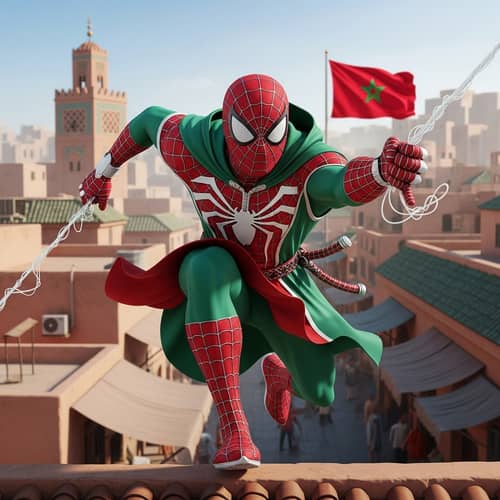 Moroccan-Inspired Web-Slinging Superhero Costume