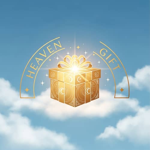 Heaven Gift Logo - Celestial Motif for Tranquility & Divinity