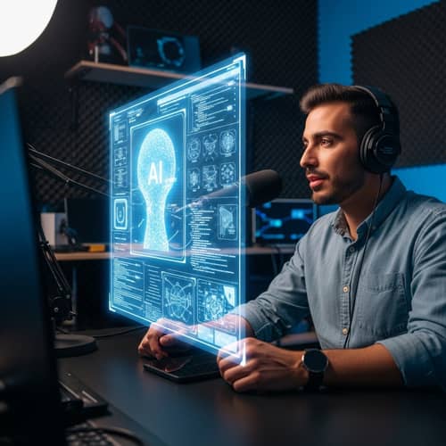 Hispanic Podcaster Interviews AI | Digital Studio Podcast