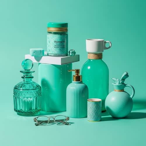 Tiffany Green Color Still Life Objects