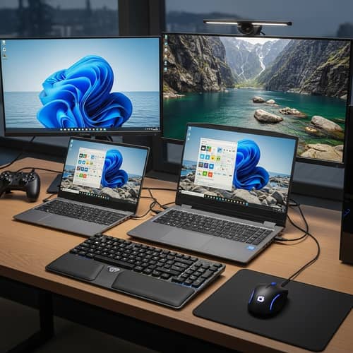 Gaming Laptop Setup with Dual Monitors | Maximal Productivity