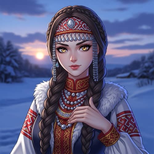 Salavat Girl Anime Character | Cultural Heritage Inspired