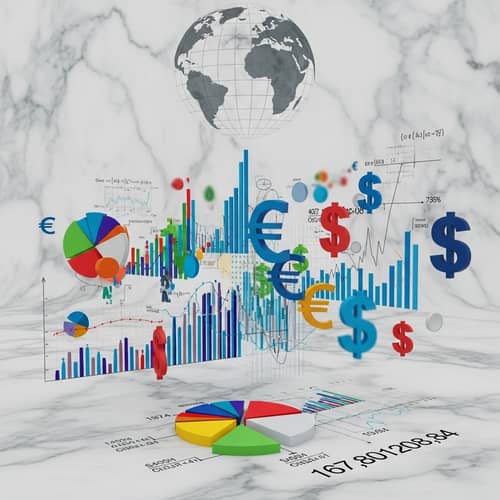 Global Financial Market | Colorful Graphs & Charts