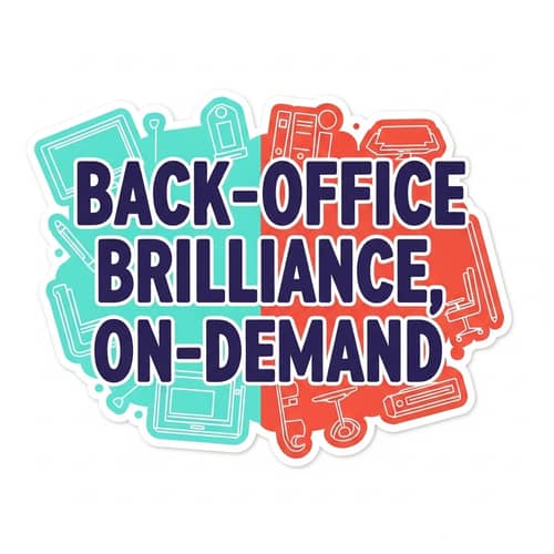 Back-Office Brilliance Sticker | Eye-Catching Design