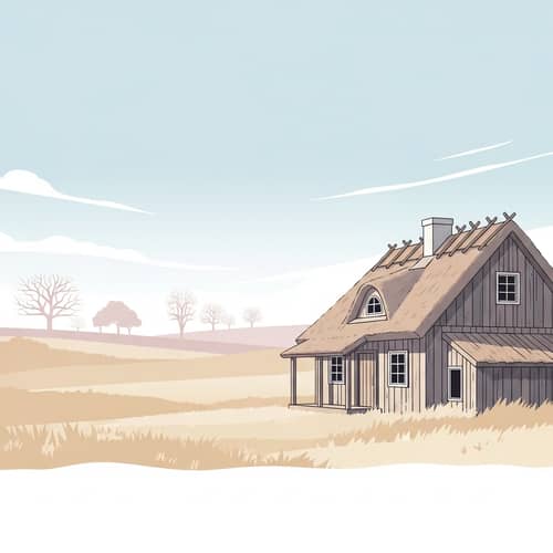 Minimalist Pastoral House in Tranquil Landscape