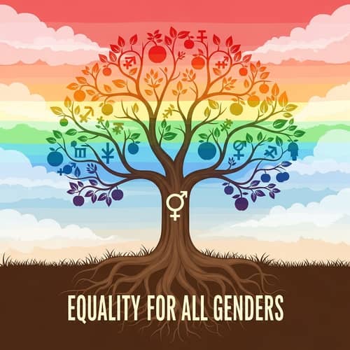 Gender Equality Illustration: Unity Among Different Genders