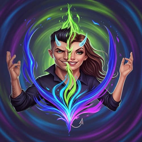 Fused Couple: Embodiment of Mischievousness