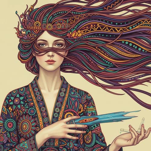Mysterious Woman in Gustav Klimt Style | Fantasy Art Photography
