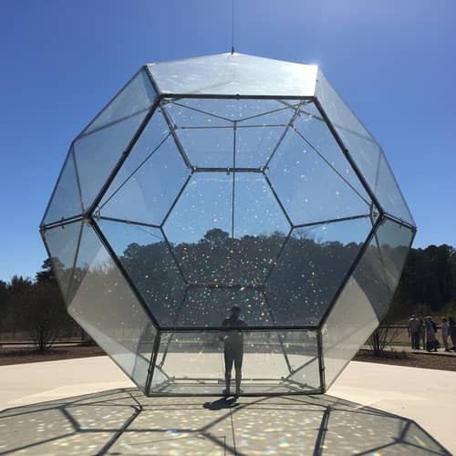 Large Glass Dodecahedron | Remarkable Transparent Structure