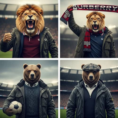 Unique Football Fan Avatars Inspired by Stone Island, Fred Perry, Burberry