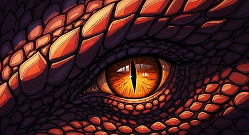 Dragon's Eye Close-up: Intense Colors & Intricate Details