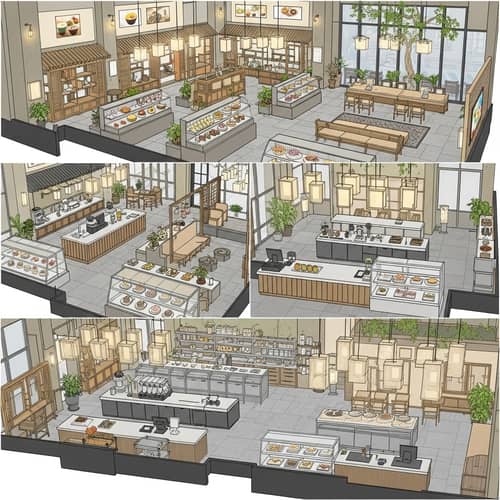 Spacious & Instagramable Dessert Shop Floor Plan in Korea