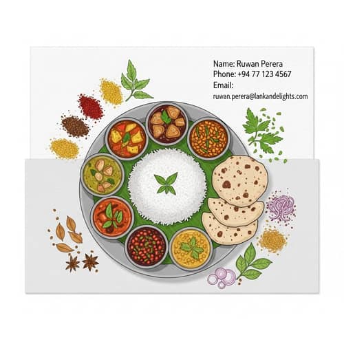 Authentic Sri Lankan Food Business Card Design