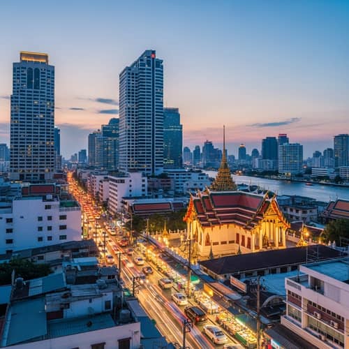 Dreams of Bangkok: Urban Landscape at Twilight