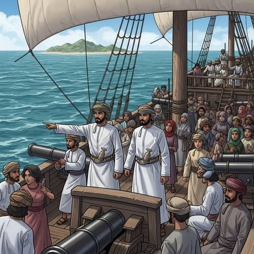 Omani Captains on Aged Warship Liberate Island at Sea