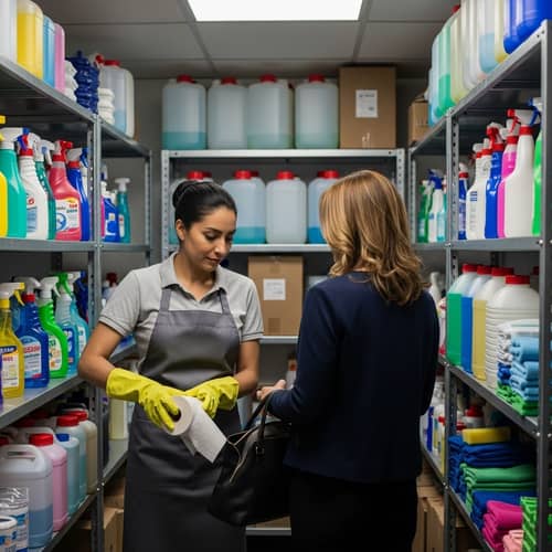 Cleaning Lady Sneakily Places Toilet Paper in Woman's Purse