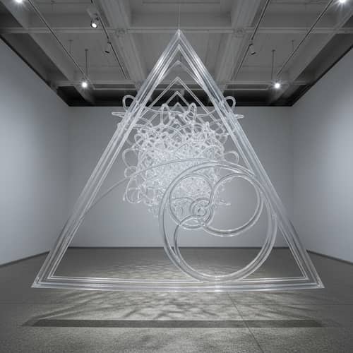 Mesmerizing Glass Sculpture in Tribonacci Pattern | Ethereal Art