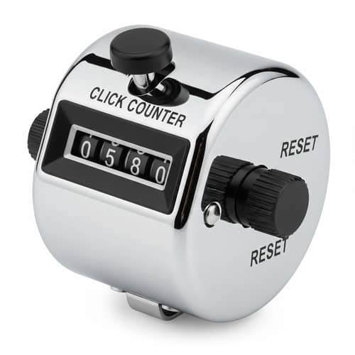 Compact Metal Tally Counter with Mechanical Display