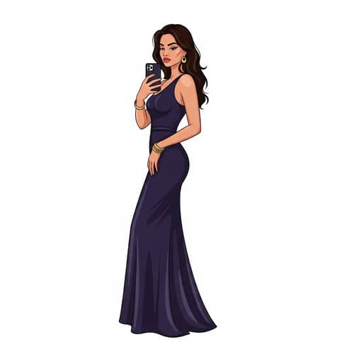 South Asian Woman Full-Body Selfie | Confident and Elegant Pose