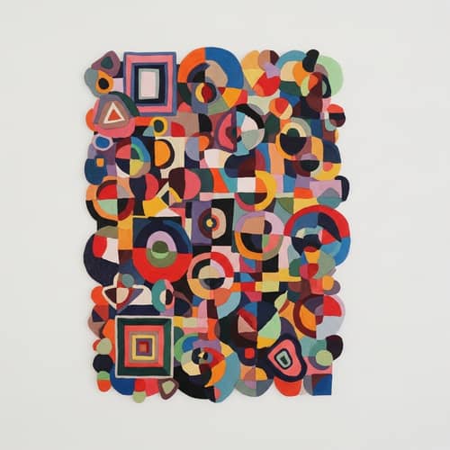 Colorful Abstract Art, Geometric Shapes | Vibrant Artwork