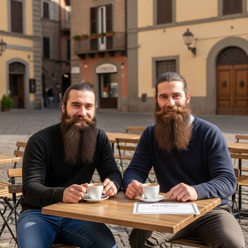 Italian Café Scene: Coffee Lovers in Charming Streets