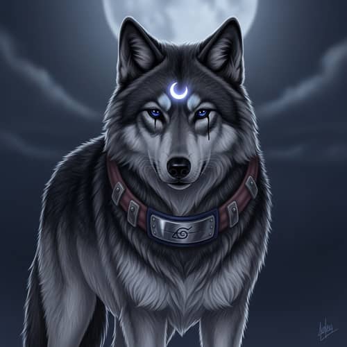 Majestic Wolf Inspired by Sasuke Uchiha