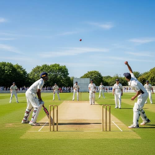 Vibrant Cricket Field with Diverse Players | Exciting Match Scene