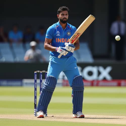 Athletic Indian Cricket Player Ready for Play | Team Uniform