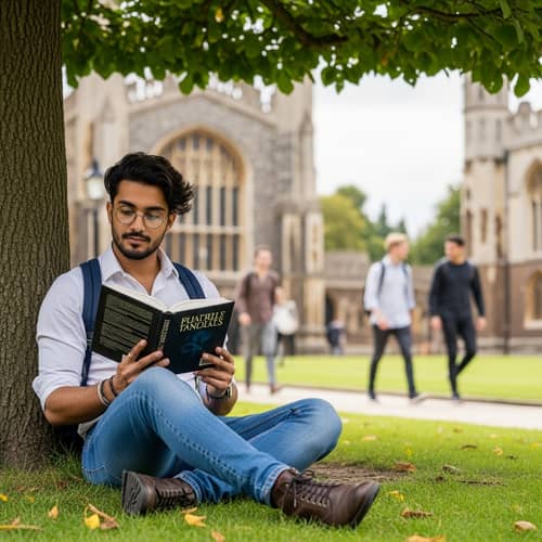 Smart University Student | South Asian Male in Glasses
